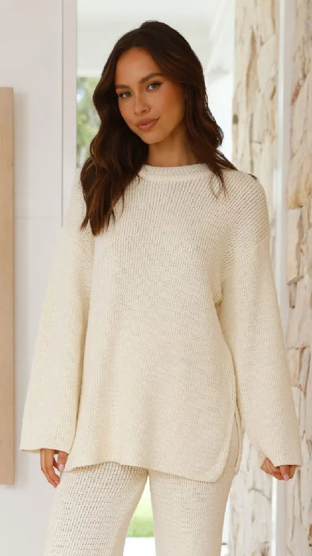 Jachai Knitted Jumper - Cream