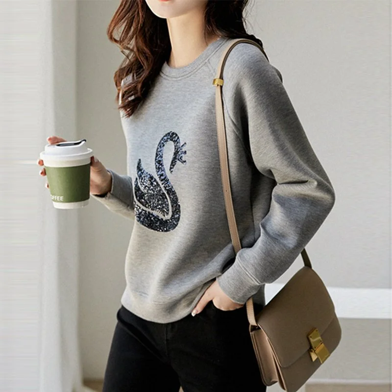 Long Sleeve Casual Animal Sweatshirt