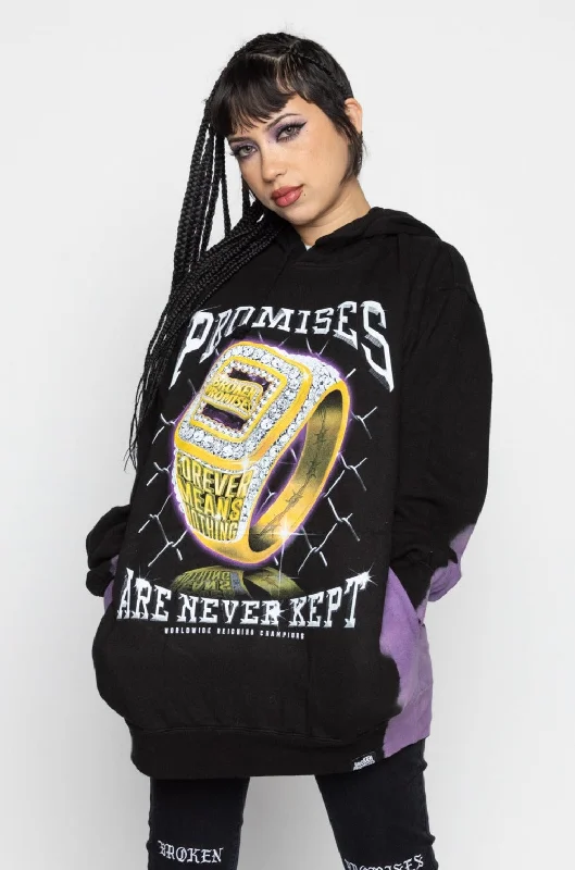 Championship Ring Tie Dye Hoodie Blk/Purple