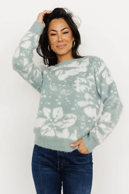 Fairbanks Sweater | Blue Sage Print