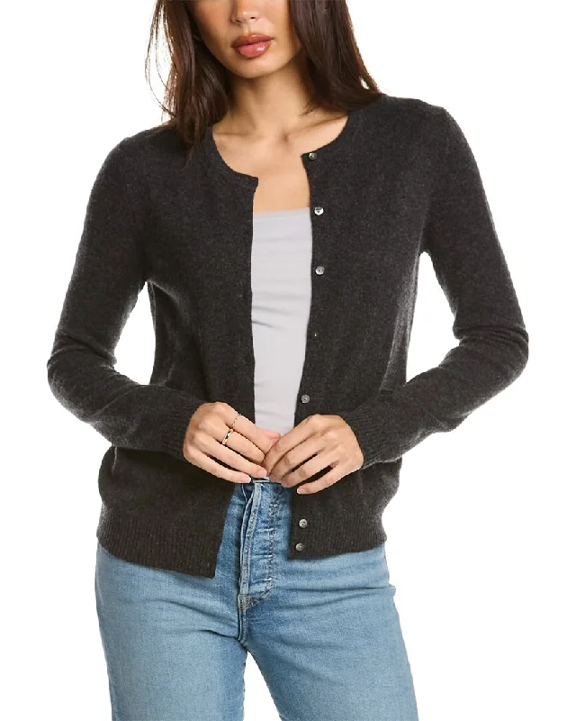 InCashmere Button Front Cashmere Cardigan