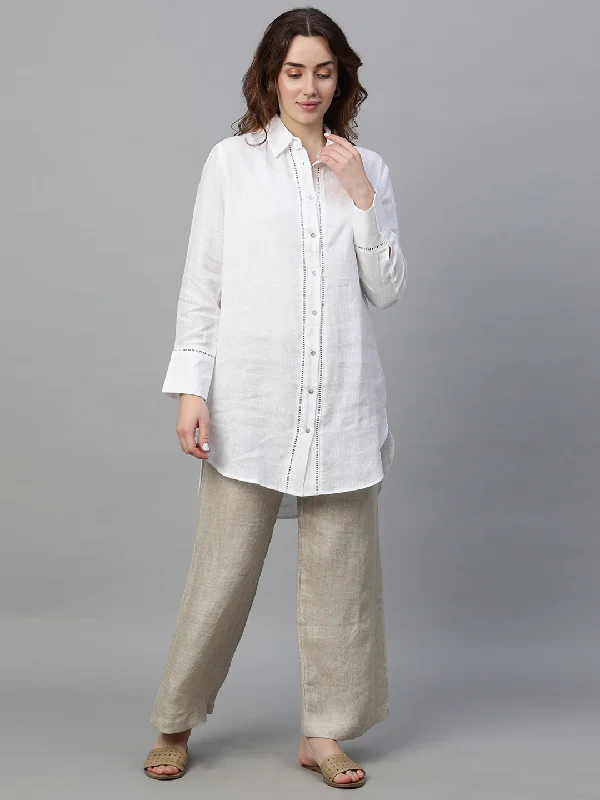 Women's Whisper Wh Linen Regular Fit Blouse