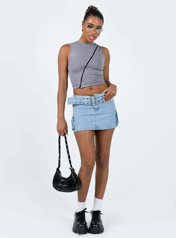 Motel Mozi Top Grey