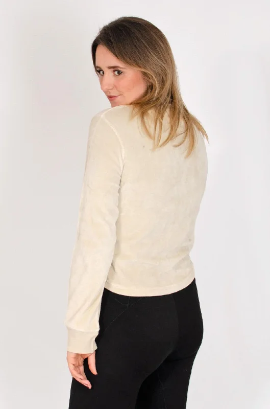 Cotton Velour Sweatshirt Top