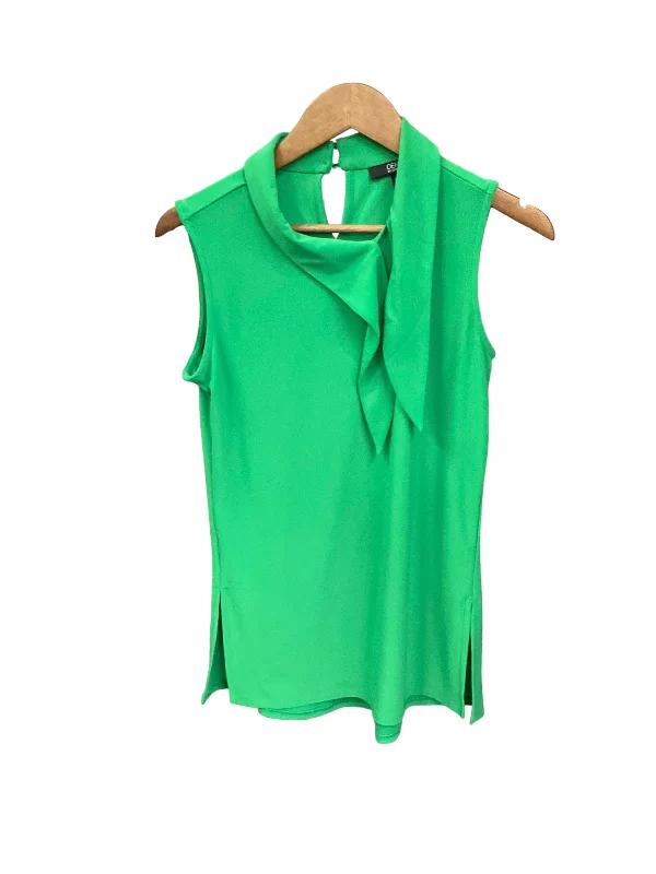 Green Top Sleeveless Dennis Basso Qvc, Size Xs