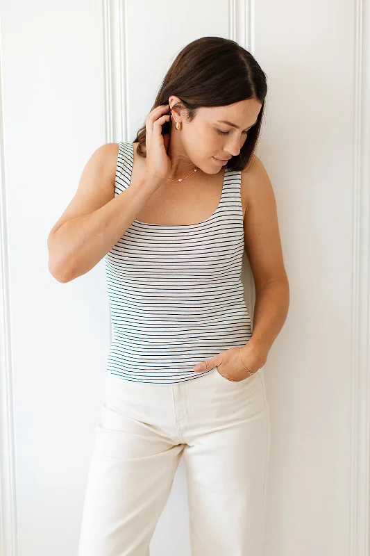 Ivory and Black / Small / Tank