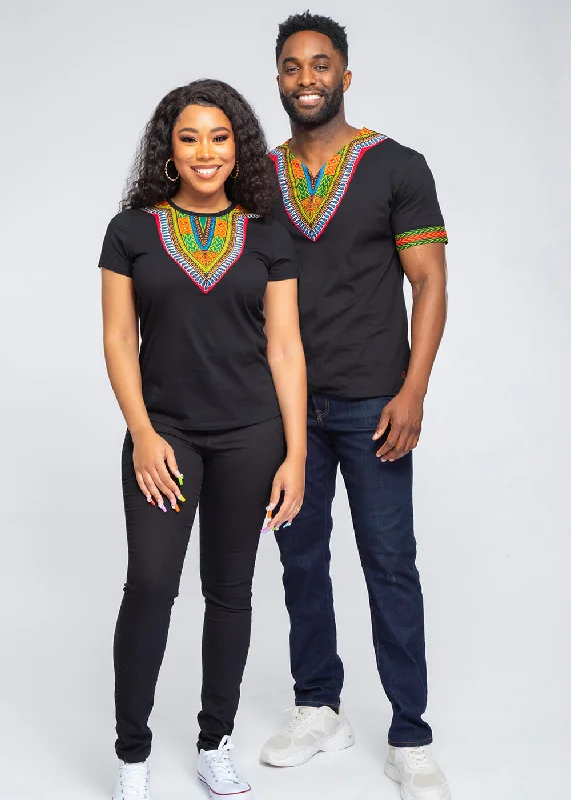 Amara Women's Dashiki T-Shirt (Black)