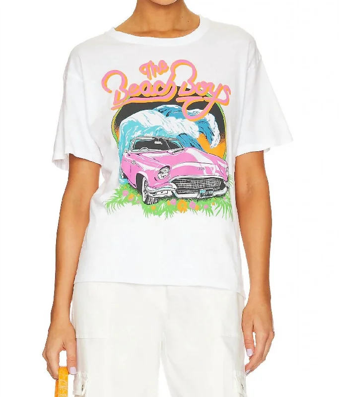 Beach Boys Surf Usa Tee In Bleach White