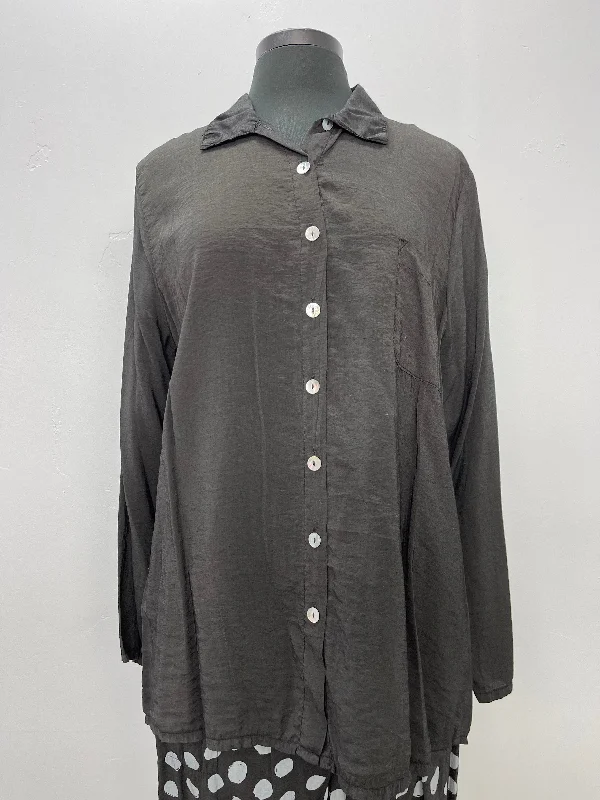 Black Button Down Long Sleeve Shirt