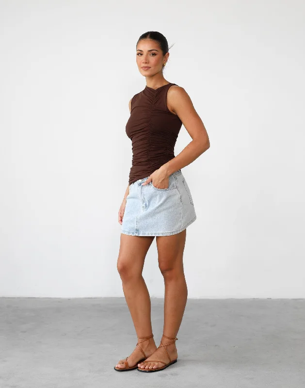 Delphine Tank Top (Chocolate)