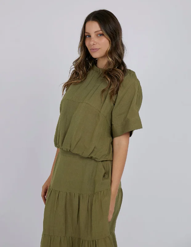 Foxwood Brea Top Olive Green