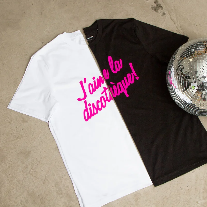 J'aime Discotheque Magenta - Tshirt - White