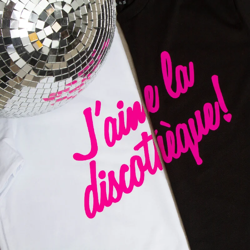 J'aime Discotheque Magenta - Tshirt - White