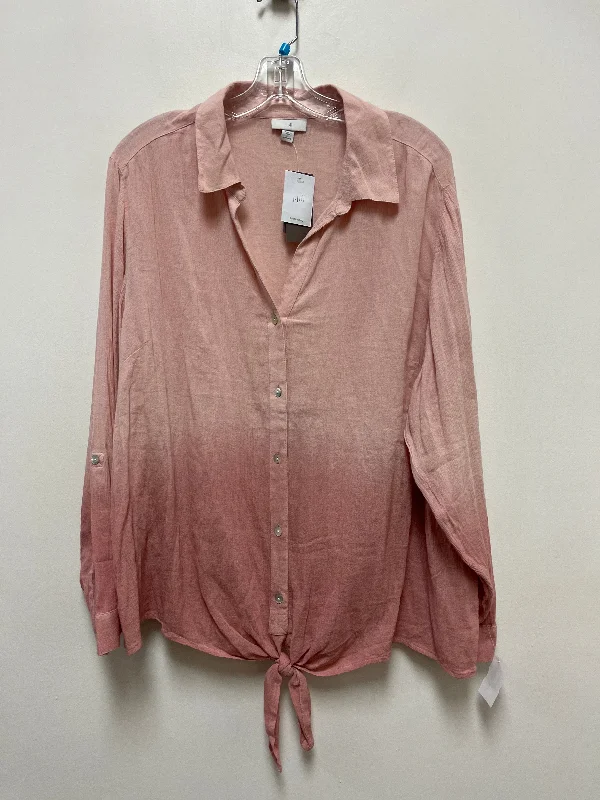 Pink Blouse Long Sleeve J. Jill, Size 2x