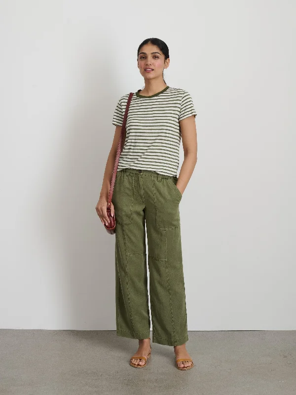 Prospect Striped Tee in Linen