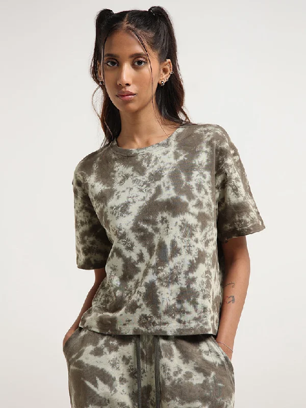 Studiofit Olive Tie-Dye T-Shirt