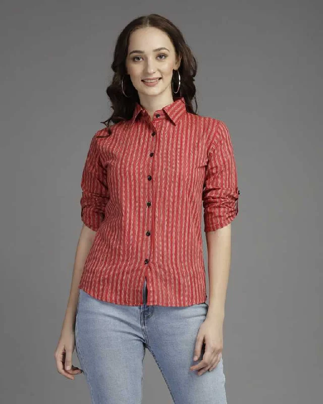 Women Regular Fit Striped Casual Shirt