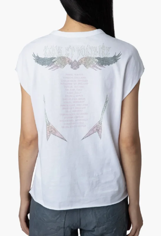 Zadig & Voltaire Cecelia Concert Wings Tee Shirt Blanc