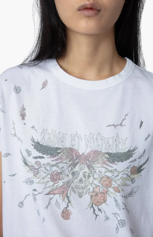 Zadig & Voltaire Cecelia Concert Wings Tee Shirt Blanc